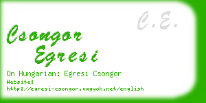 csongor egresi business card